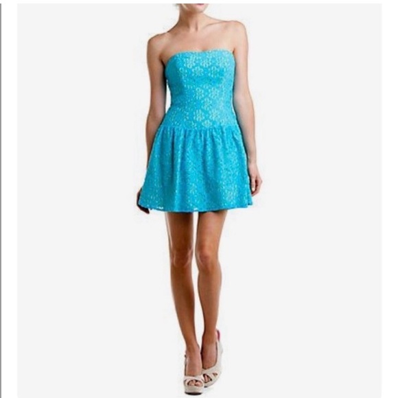 Lilly Pulitzer Turquoise lace me up dress - Picture 9 of 9